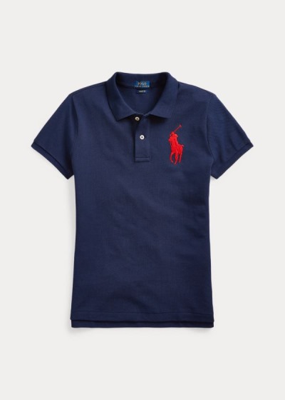 Women's Polo Ralph Lauren Skinny Fit Big Pony Polo Shirts | 820751SRK